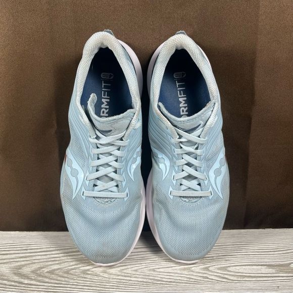 Saucony Kinvara 12 Womens Light Blue Running Shoe Athletic Sneaker Size 9 - Picture 6 of 9